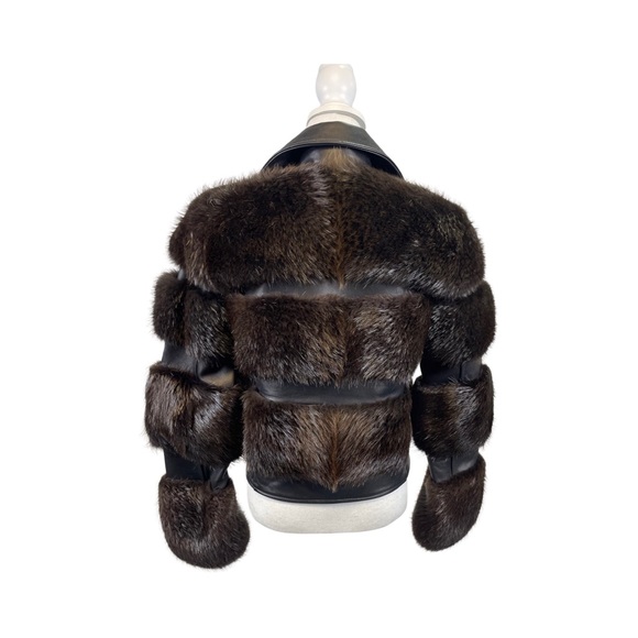 NWT Moto Jacket Leather and Real Fur - Picture 4 of 4